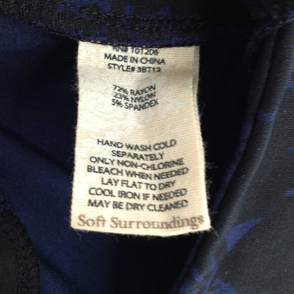 Soft Surroundings Ponte Pull On Pants Womens PM Black Blue Purple Ankle Cropped - Picture 7 of 7